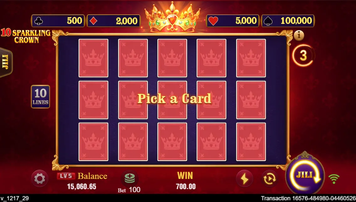 10 Sparkling Crown game interface screenshot 5