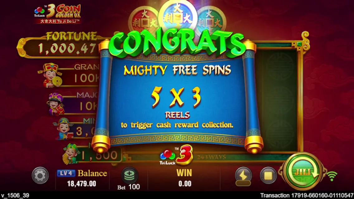 3 Coin Golden OX game interface screenshot 4