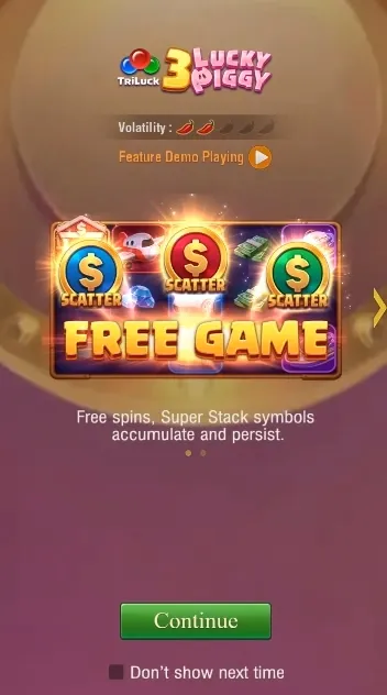 3 Lucky Piggy game interface screenshot 1
