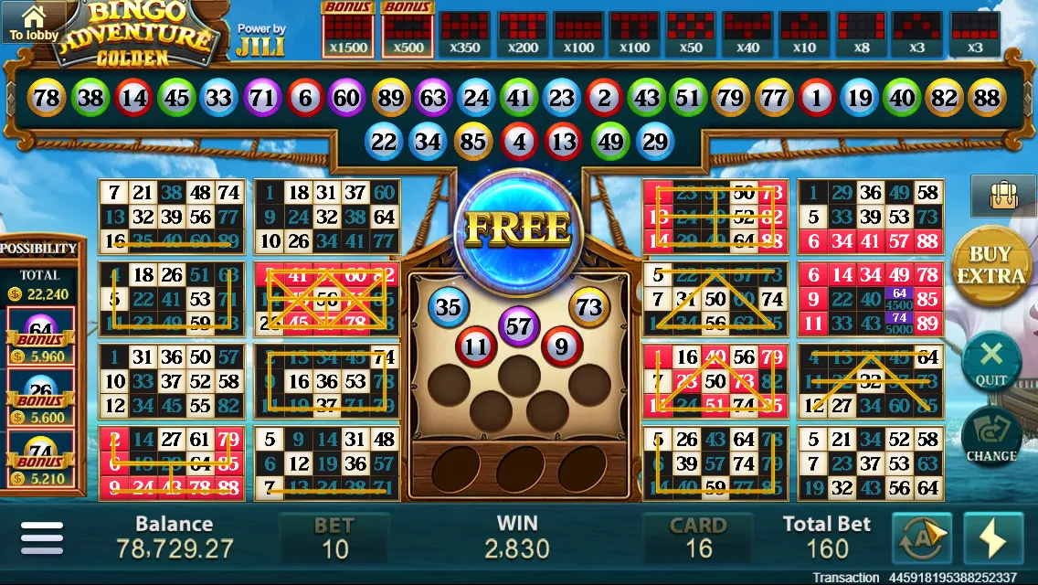 BINGO ADVENTURE game interface screenshot 5
