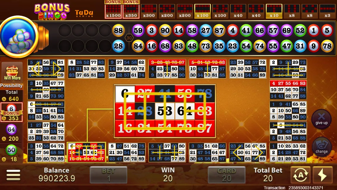 Bonus Bingo game interface screenshot 3