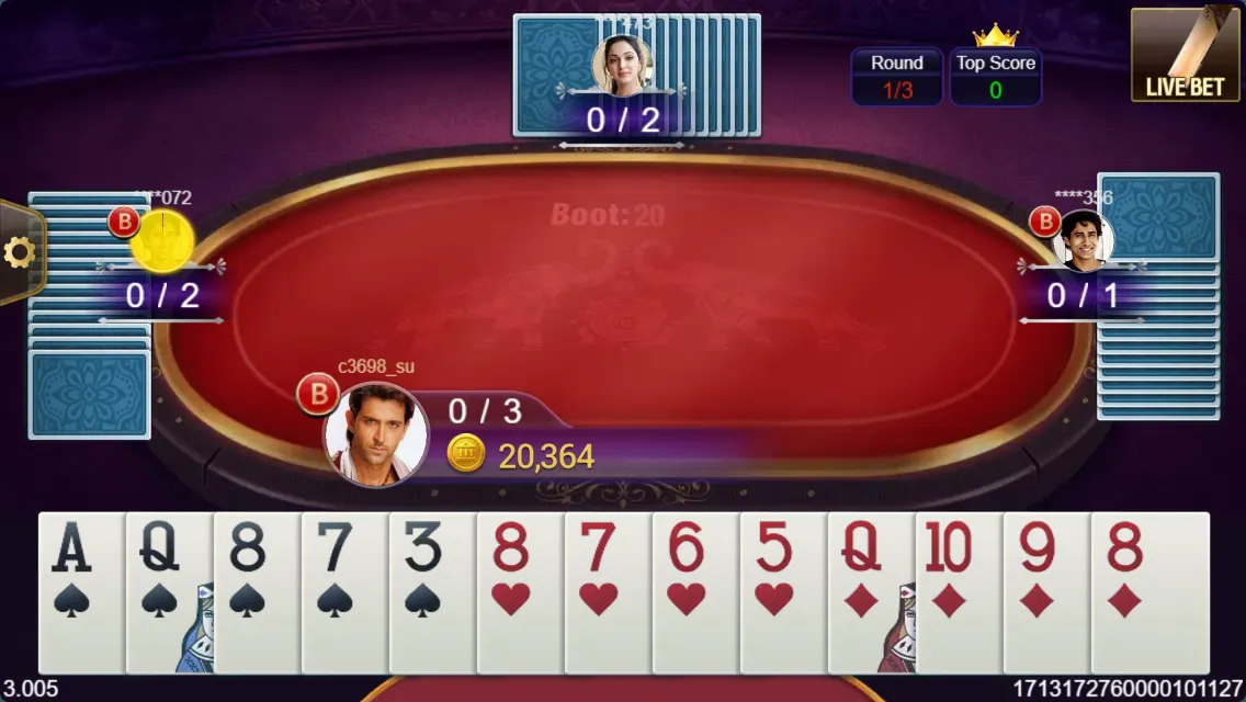 Callbreak game interface screenshot 3