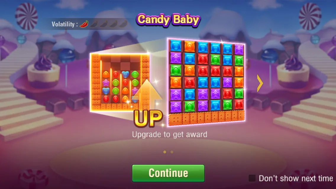 Candy Baby game interface screenshot 1