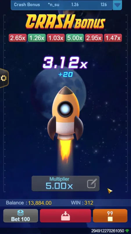 Crash Bonus game interface screenshot 3