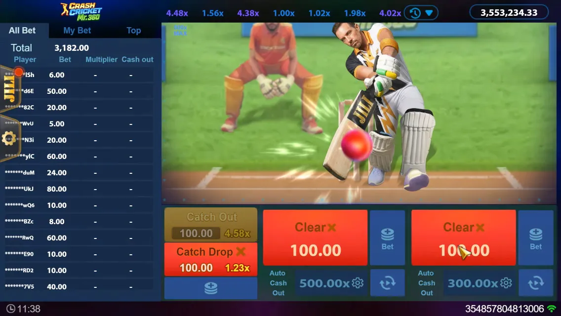 Crash Cricket Legend game interface screenshot 4