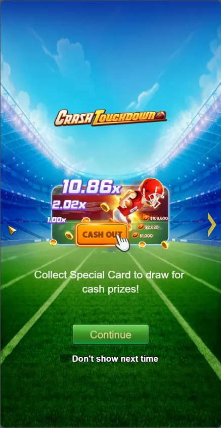Crash Touchdown game interface screenshot 2