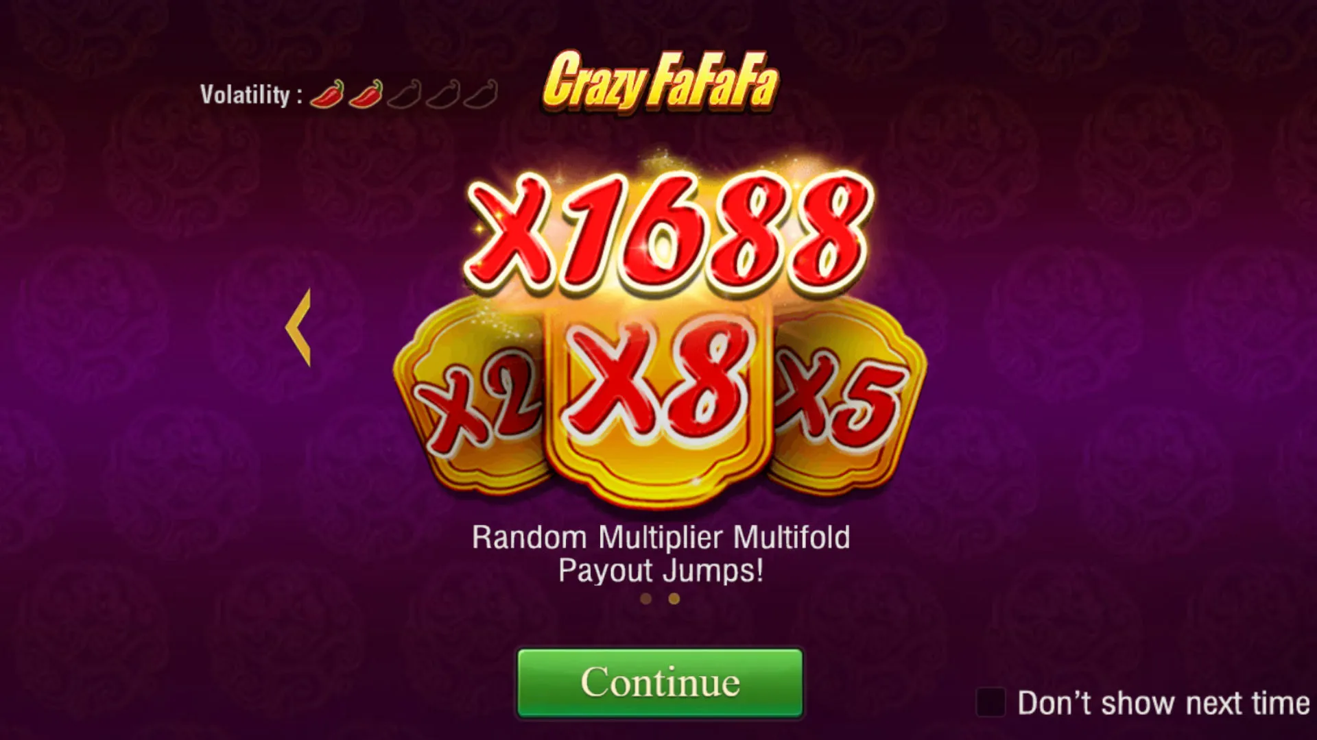 Crazy FaFaFa game interface screenshot 2