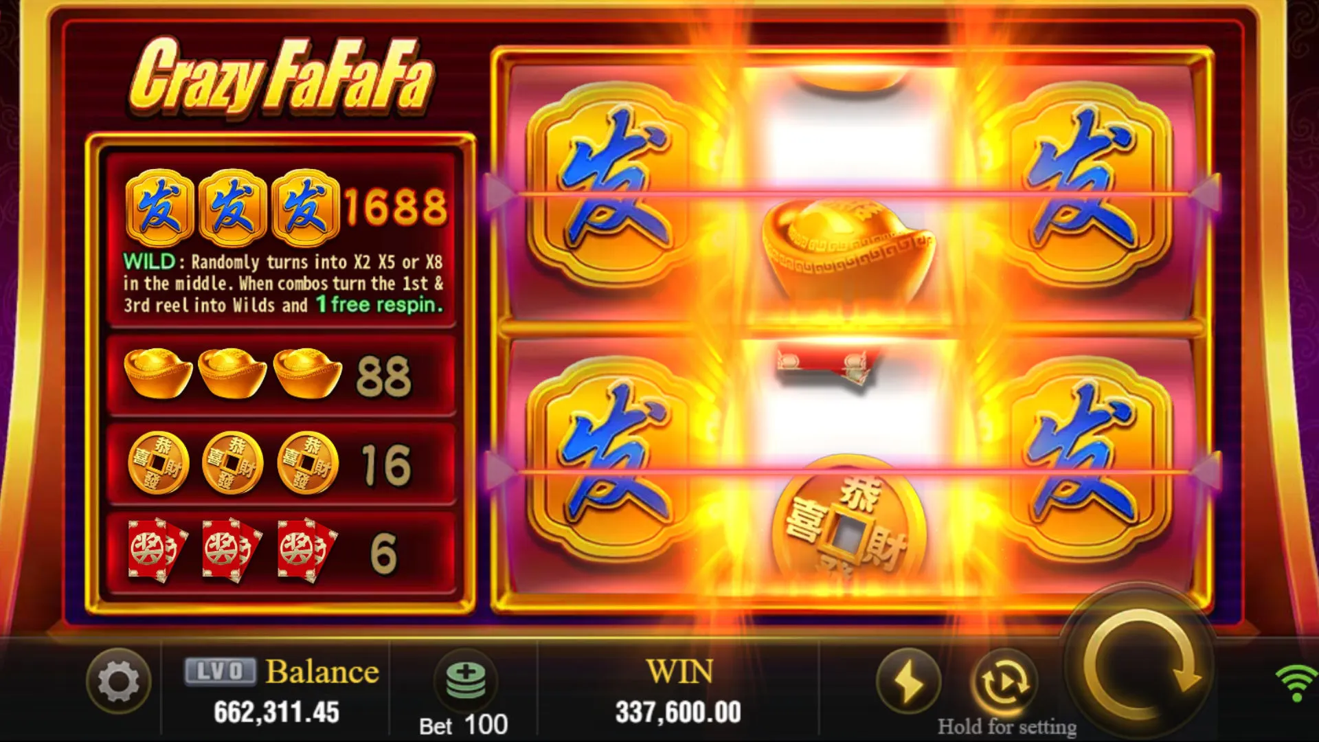 Crazy FaFaFa game interface screenshot 4