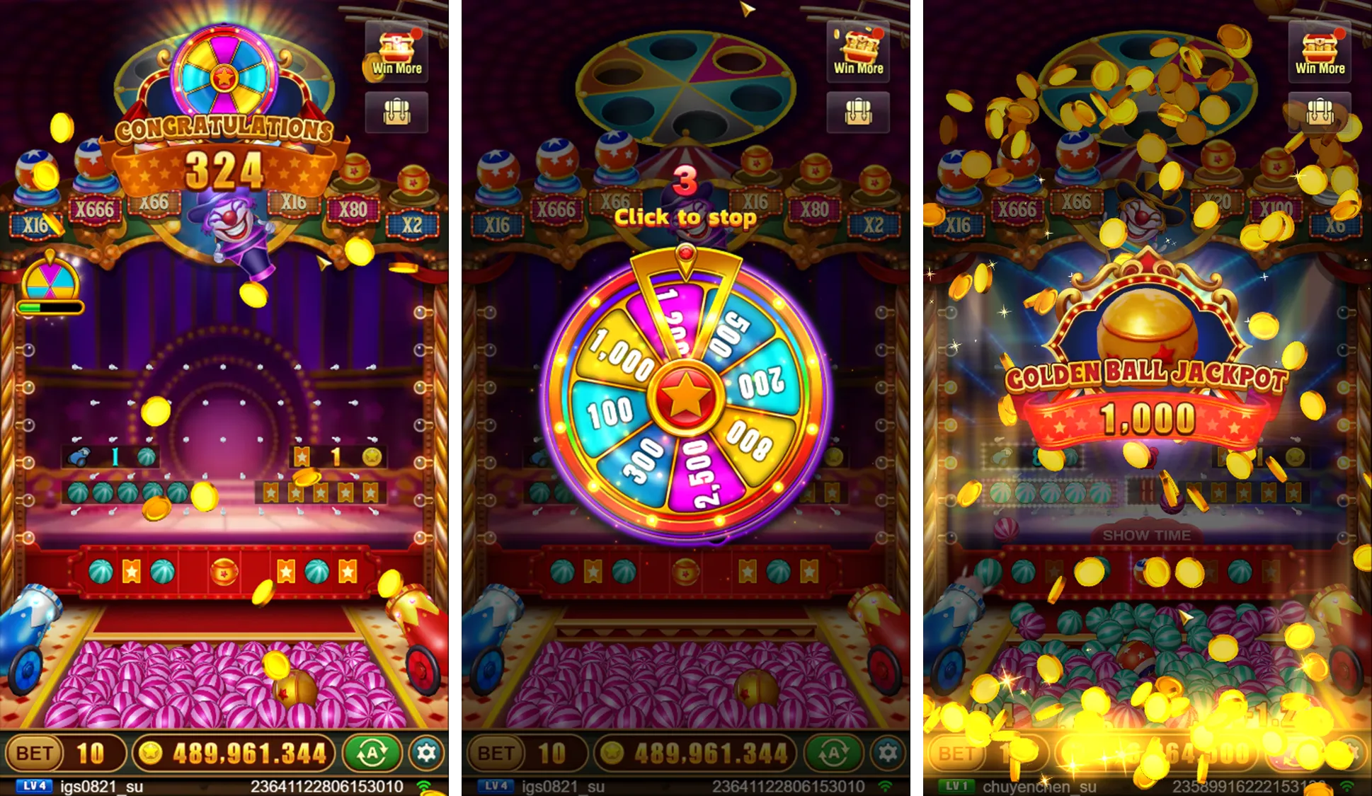 Crazy Pusher game interface screenshot 3
