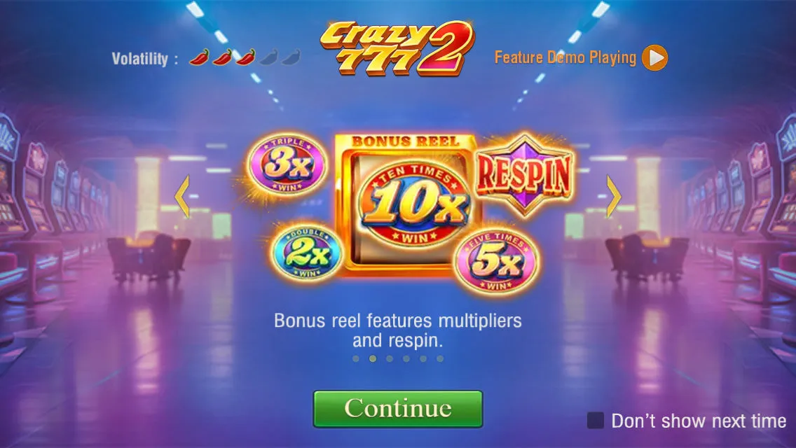 Crazy777 2 game interface screenshot 1