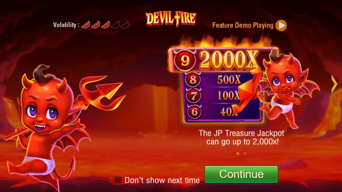 Devil Fire game interface screenshot 1