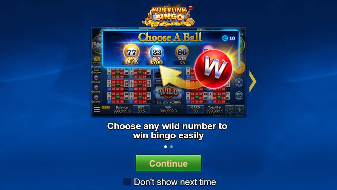 Fortune Bingo game interface screenshot 1