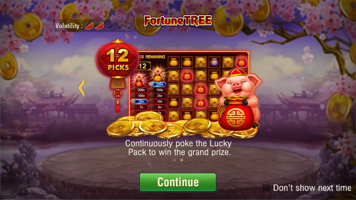 Fortune tree game interface screenshot 2