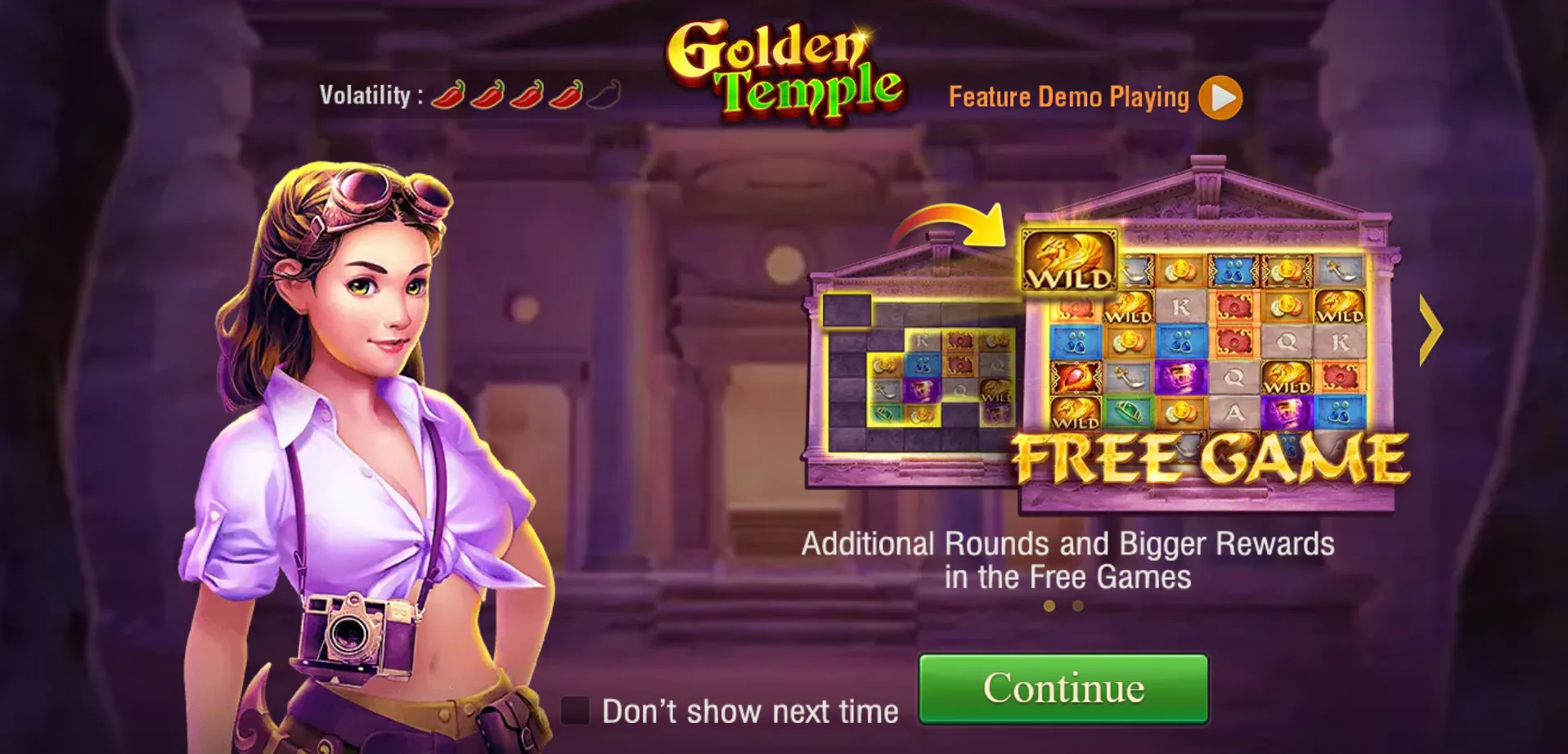Golden Temple game interface screenshot 1