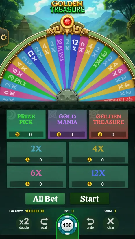 Golden Treasure game interface screenshot 1