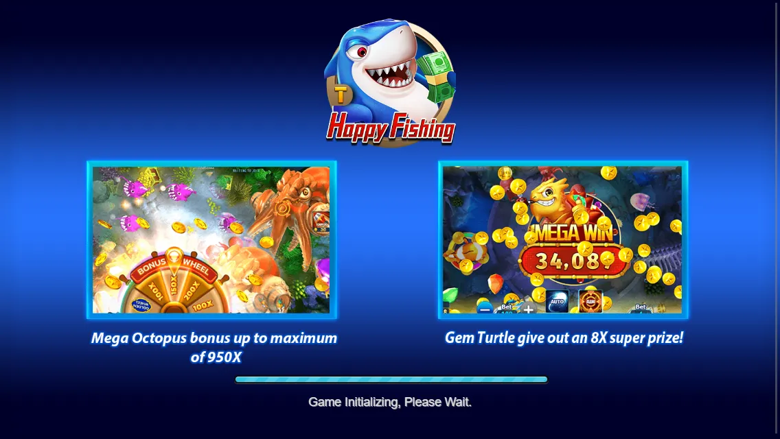 Happy Fishing game interface screenshot 1