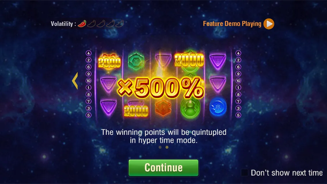 HYPER BURST game interface screenshot 2