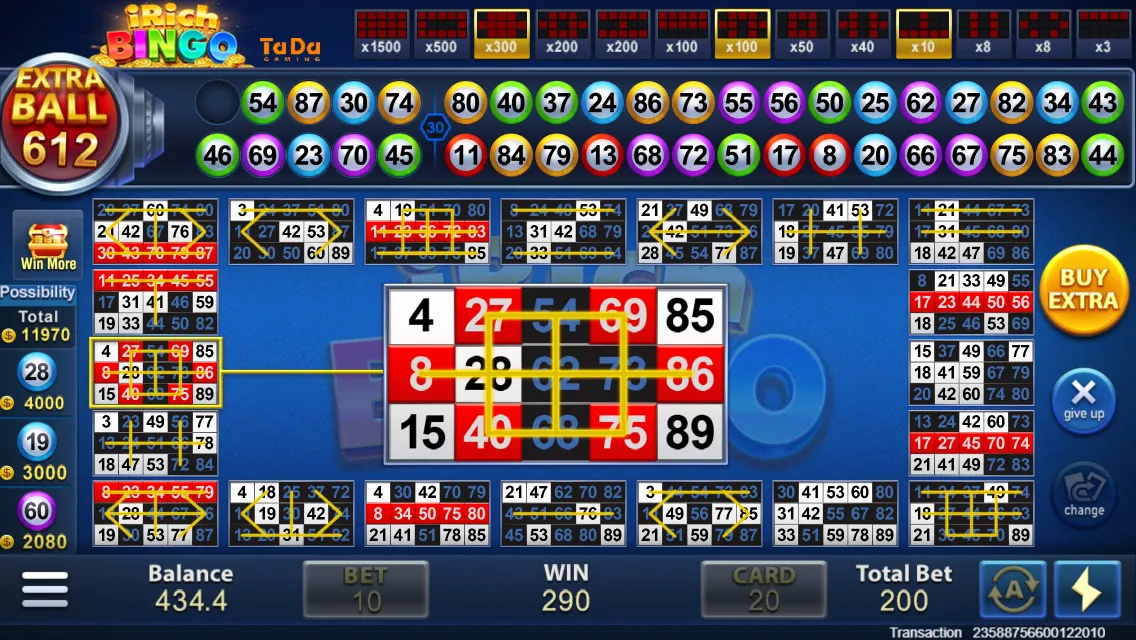 iRich Bingo game interface screenshot 3