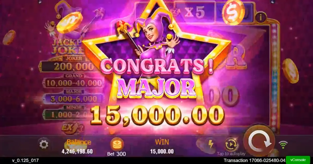 Jackpot Joker game interface screenshot 3