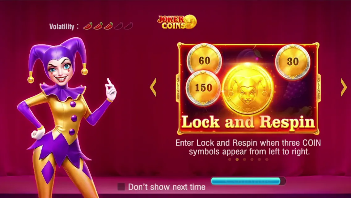 Joker Coins game interface screenshot 1