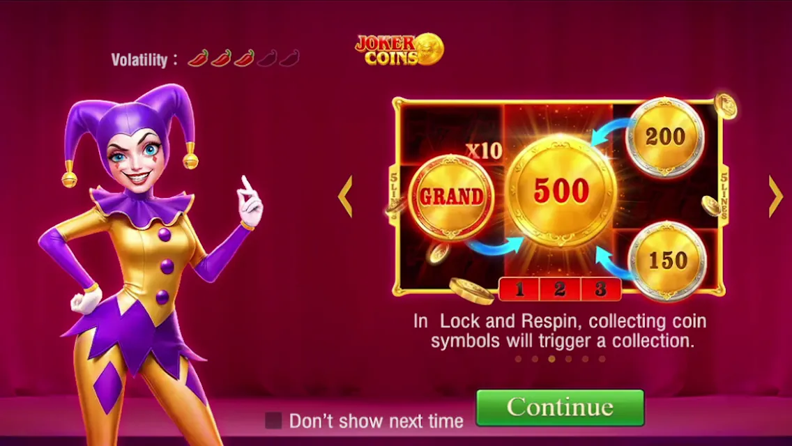 Joker Coins game interface screenshot 2