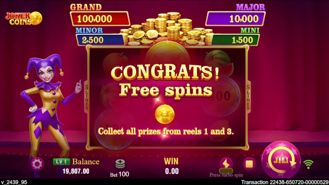 Joker Coins game interface screenshot 3