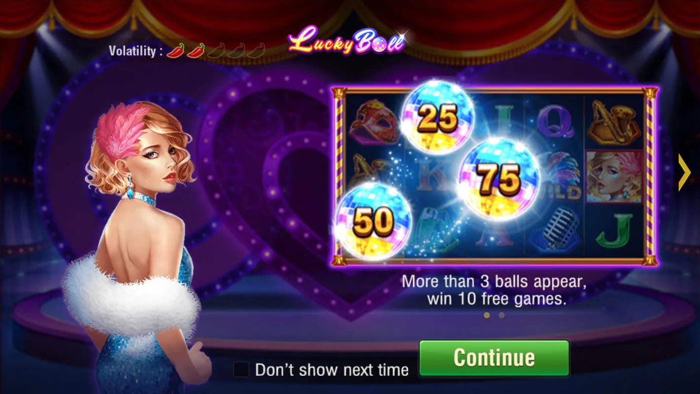 Lucky Ball game interface screenshot 1