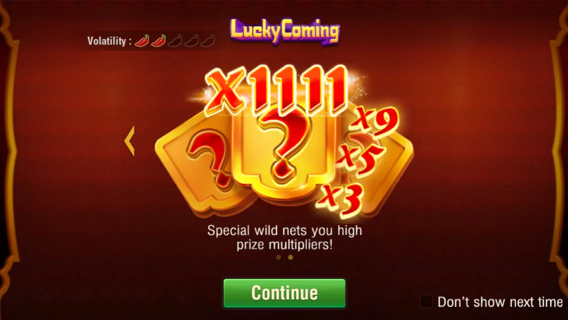 Lucky Coming game interface screenshot 2