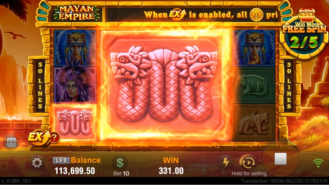 Mayan Empire game interface screenshot 4