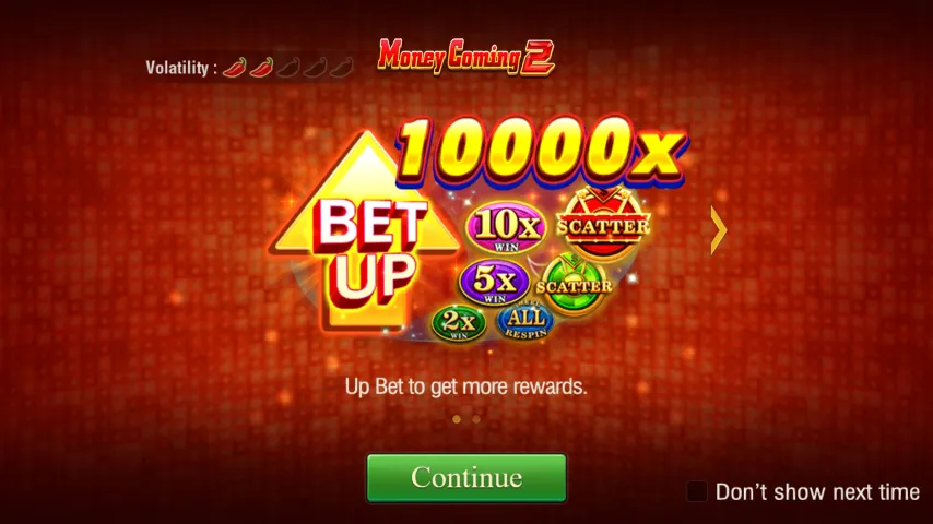 Money Coming Expand Bets game interface screenshot 1