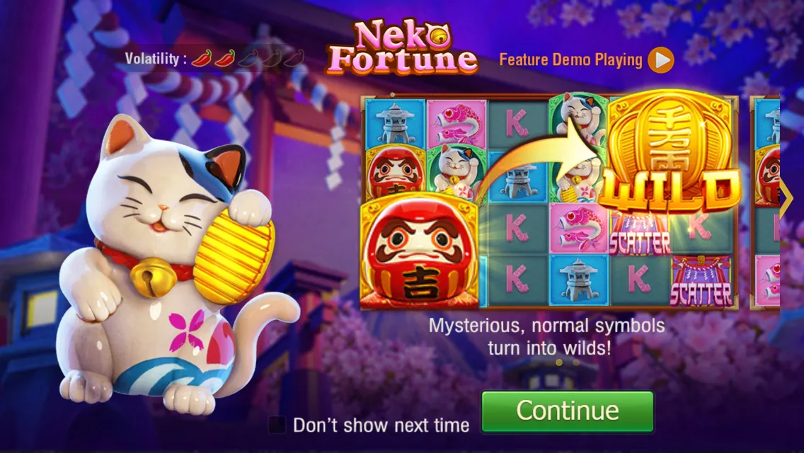 Neko Fortune game interface screenshot 1