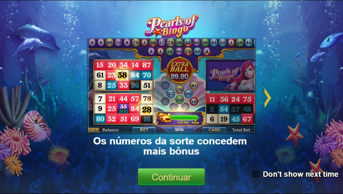Pearls of Bingo game interface screenshot 1