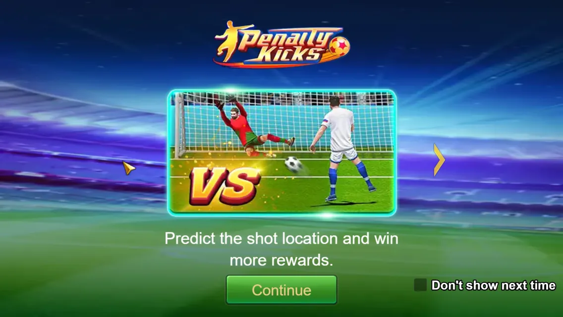 Penalty Kicks game interface screenshot 1