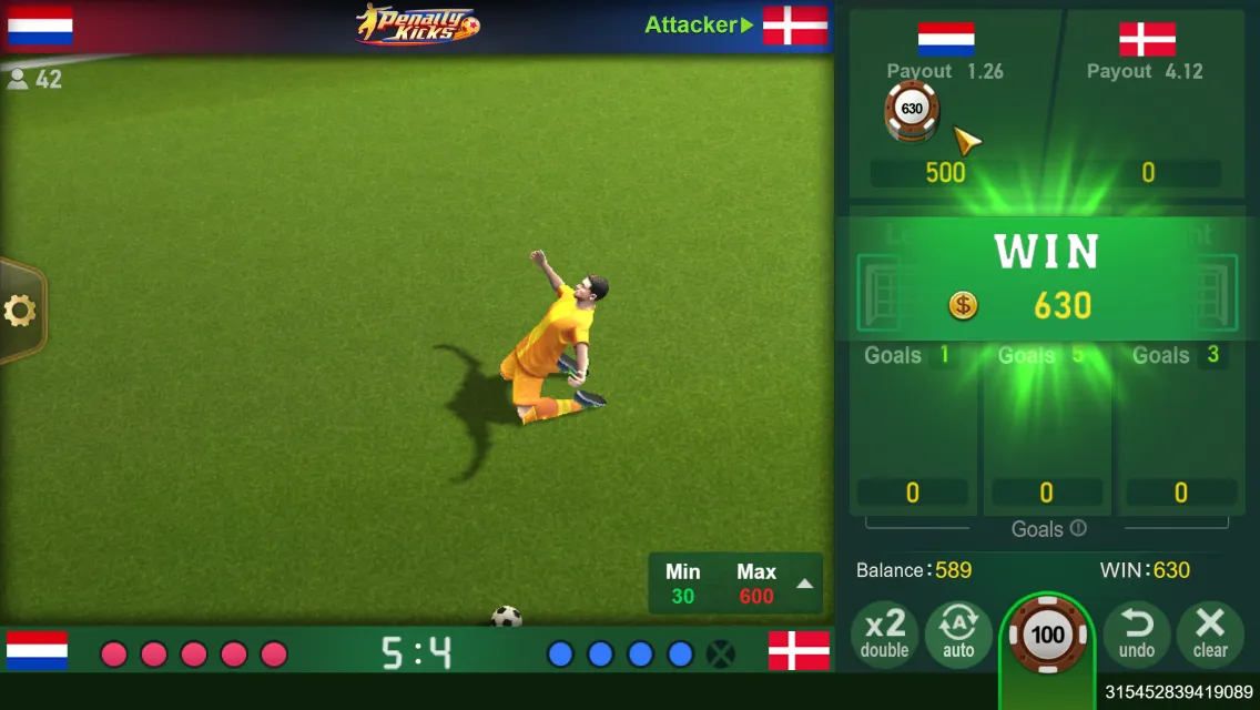 Penalty Kicks game interface screenshot 5