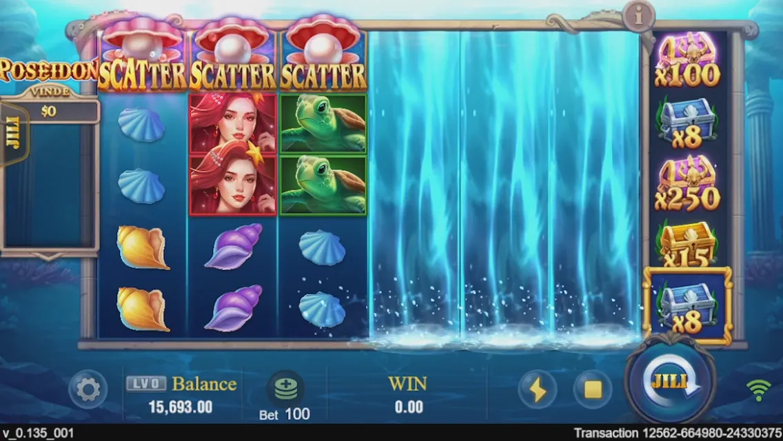 Poseidon game interface screenshot 2