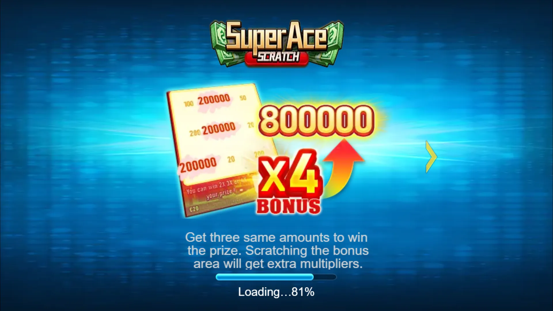 Super Ace Scratch game interface screenshot 1