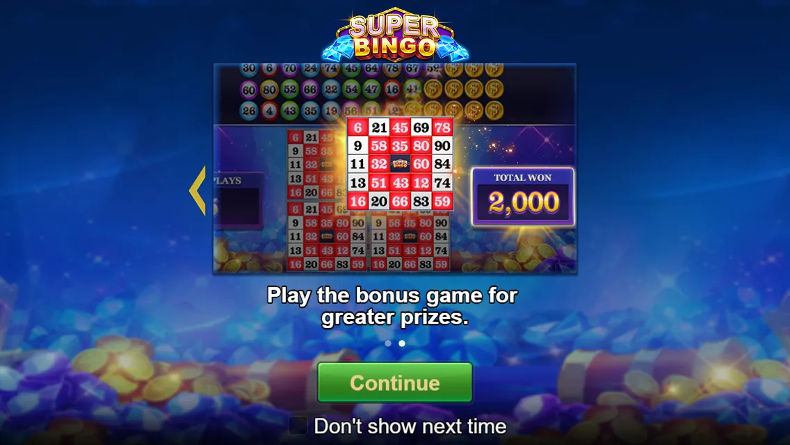 Super Bingo game interface screenshot 2