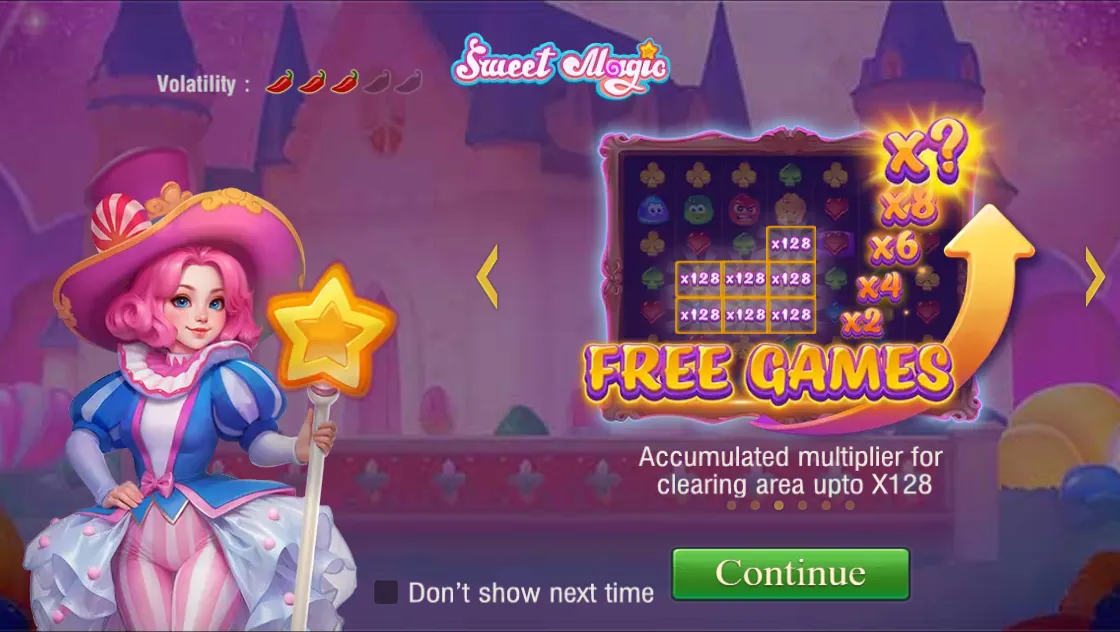 Sweet Magic game interface screenshot 1