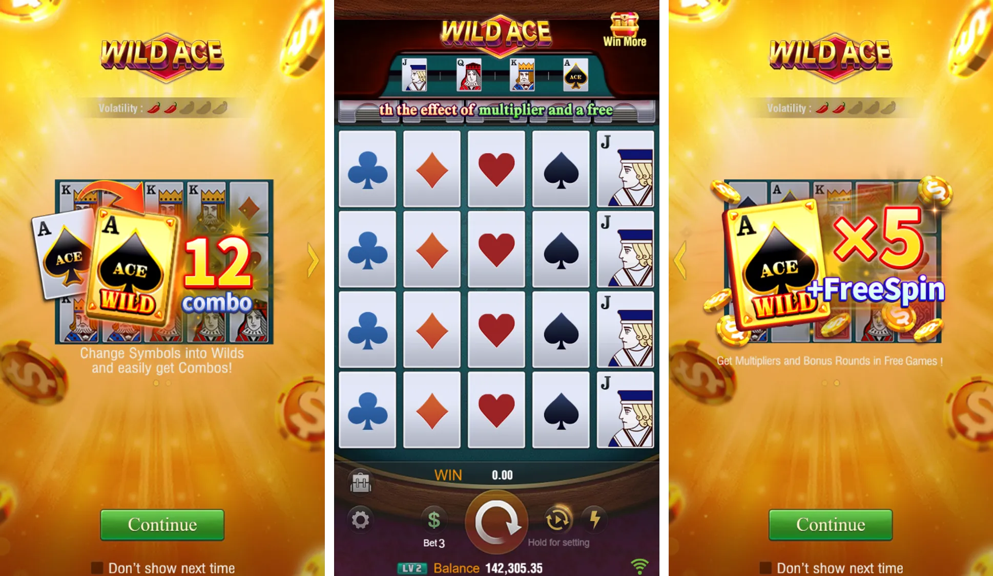 WILD ACE game interface screenshot 1